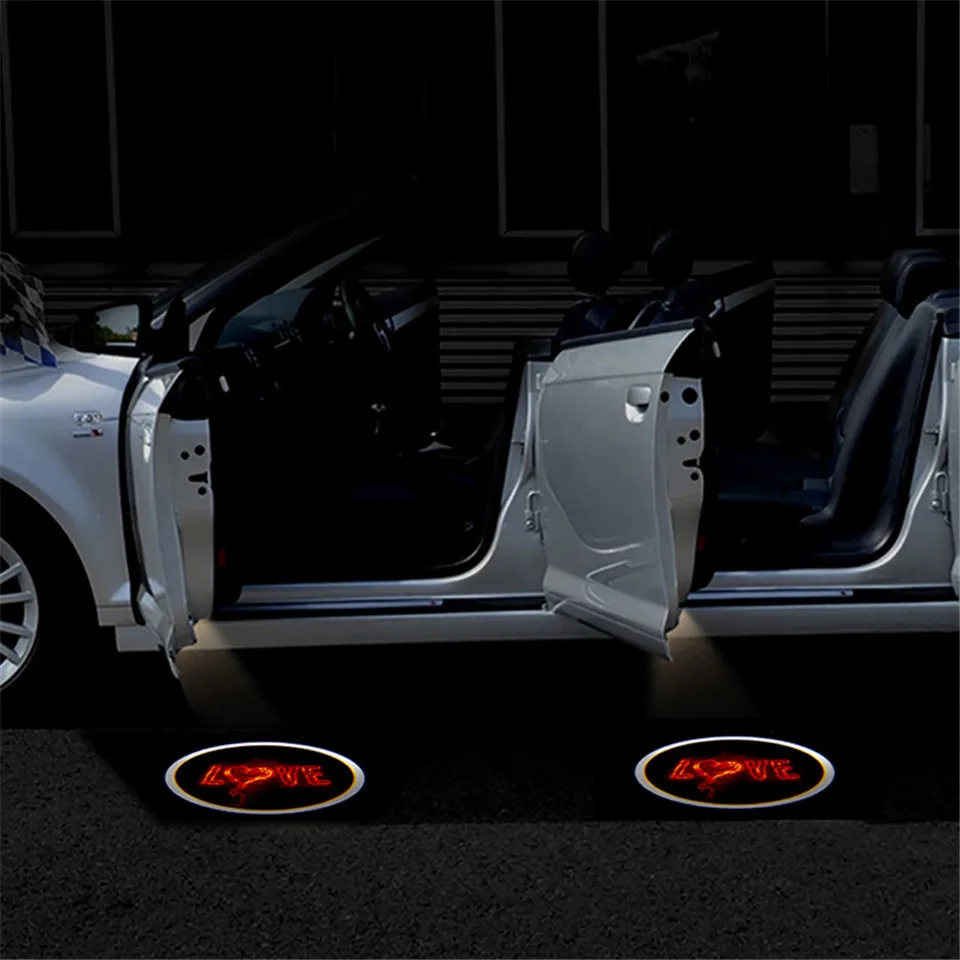 Cunymagos 2pcs Wireless Car LOGO Projector Light Universal Car Door Light No Drill Car Logo LED Laser Projector Welcome Light for Toyota (2)