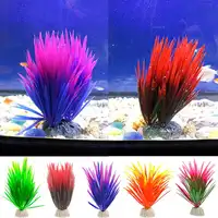 Искусственный Пластик зеленый растения Нарцисс вода Трава Fish Tank аквариум Декор Орнамент