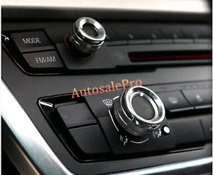 

Silver Color Air Condition knobs decorative circle trim 3pcs For BMW X6 F16 2015 2016
