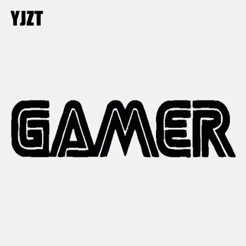 

YJZT 16.9CM*4.3CM Fashion Gamer Logo Computer Vinyl Black/Silver Car Sticker C22-0345