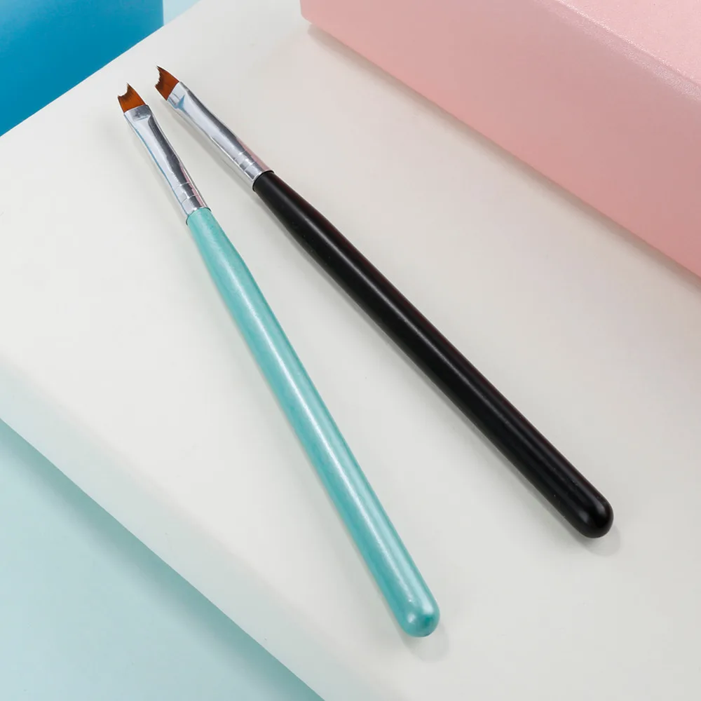 ELECOOL, 4 цвета, лак для ногтей, полумесяц, французский светильник, ручка для терапии, деревянная ручка, инструмент для маникюра, точечного дизайна ногтей