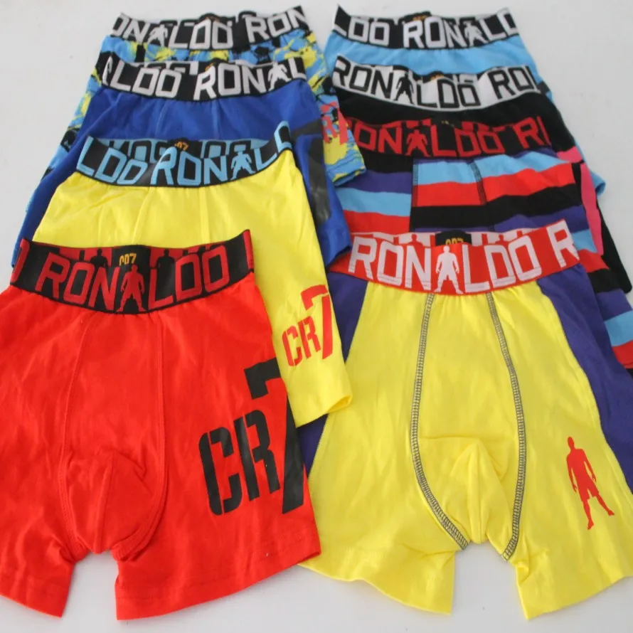 2016 New Boys Panties 2piece/lots children's underwear CR7 3 15years Cotton children's Boxer