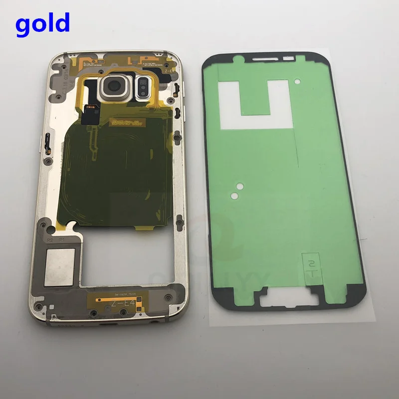 

S6 Edge Replacement Middle Frame Bezel Housing Chassis For Samsung Galaxy S6 Edge G925 SM-G925F G9250 Single/Dual SIM