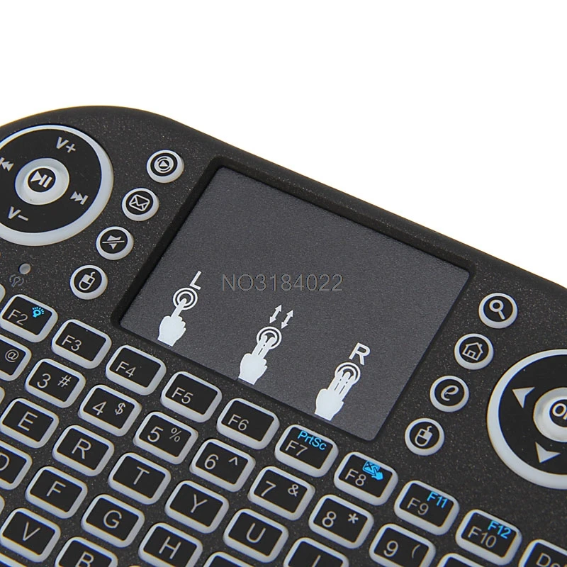 Новый мини 2,4G 3 цвета с подсветкой беспроводная сенсорная клавиатура Air Мышь для ПК Pad Android ТВ коробка/X360/PS345