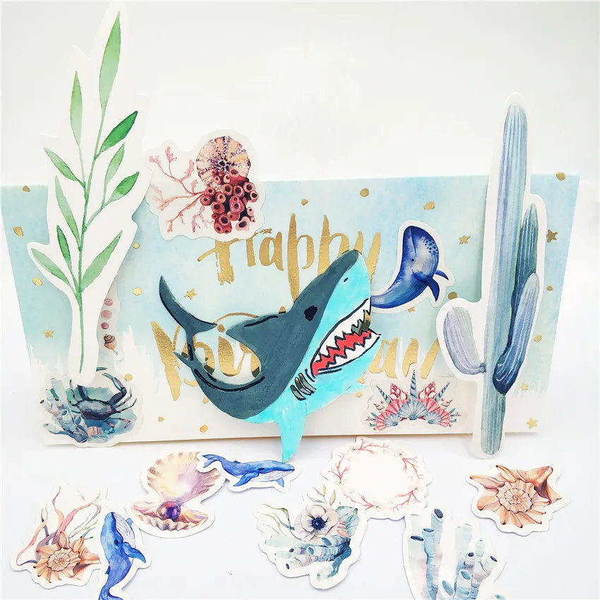 

ZhuoAng Giant shark Cutting mold DIY scrapbook album decoration supplies clear seal DIY paper card