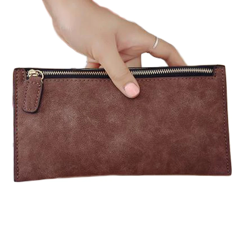 

Women Zipper Long Leather Wallets 2019 New Fashion Ladies Handbags Card Coin Wallet