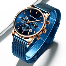 CRRJU мужские часы Reloj Hombre мужские s часы лучший бренд класса люкс кварцевые часы с большим циферблатом спортивные водонепроницаемые Relogio Masculino Saat