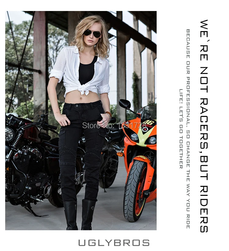Uglybros моторный бассейн UBS06 женские джинсы штаны для езды на мотоцикле джинсы черные