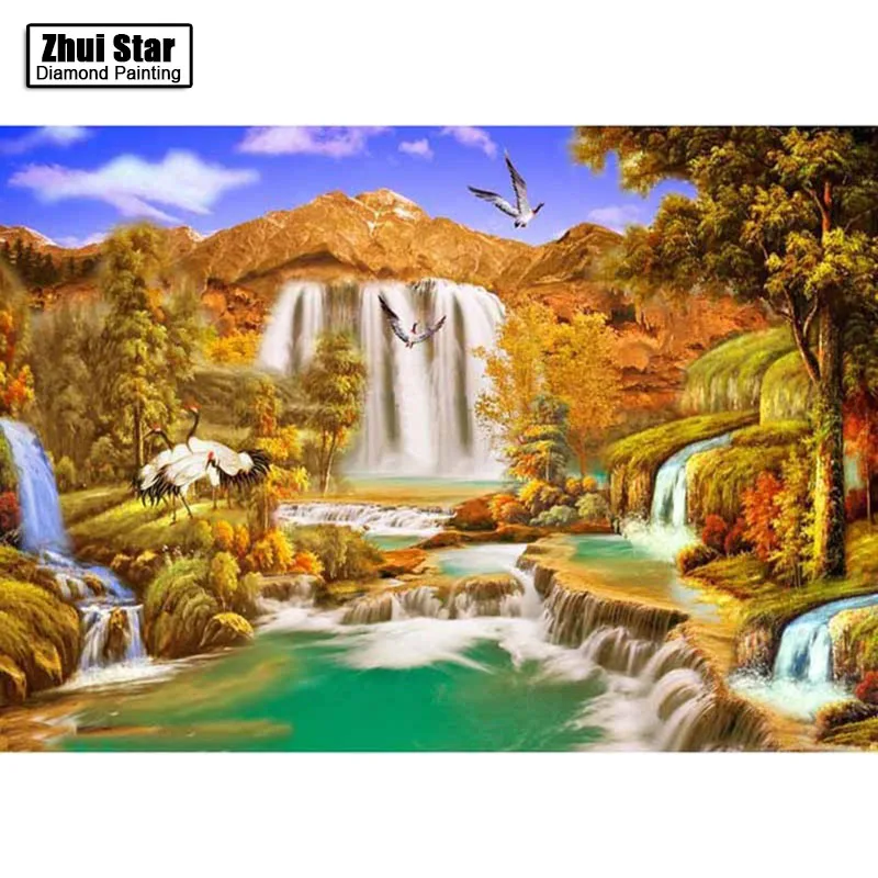 

Full Drill Square Diamond 5D DIY Diamond Painting"Autumn scenery"Diamond Embroidery Cross Stitch Rhinestone Mosaic Painting