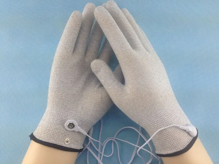 Pair Silver conductive fiber Massage electrode sock glove for TENS/EMS