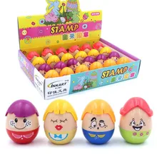 24 шт дети мультфильм Stamper Детские пользовательские обучения пластиковые резиновые автоматические печати игрушки Дети Подарочные водные пистолеты pinata наполнитель