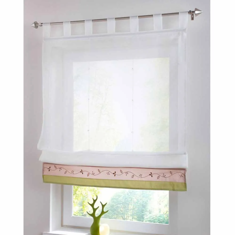 Aliexpress com chinesische moderne vorhänge weiß sheer tüll kurze fenster vorhänge für küche römischen jalousien vorhänge für wohnzimmer cortina von