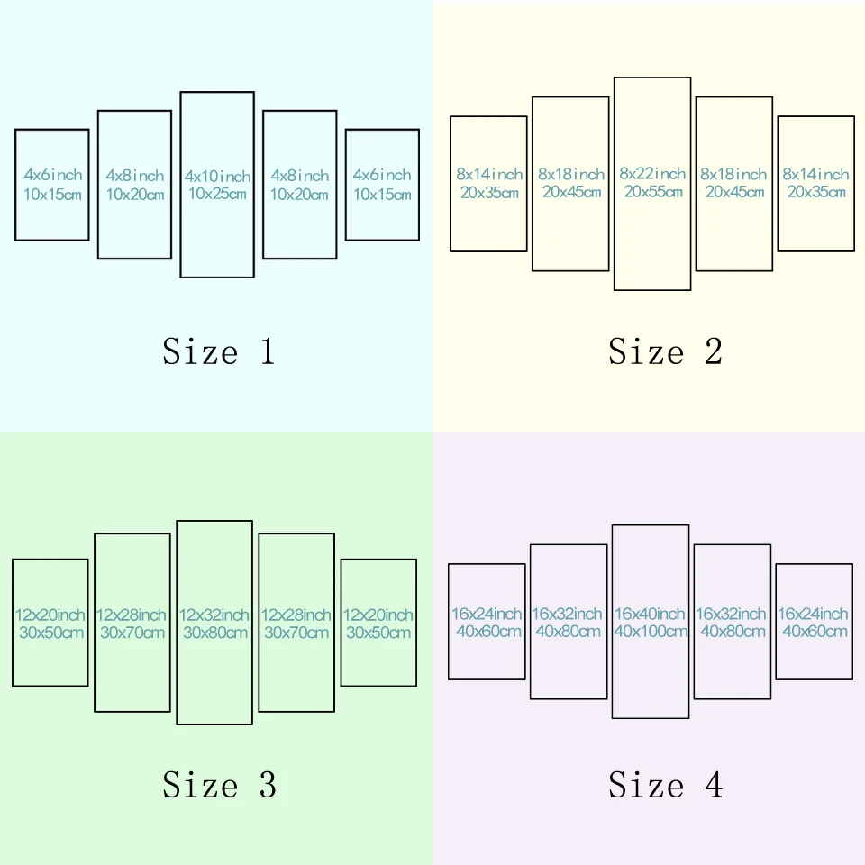 Canvas-Painting-Vintage-Wall-Art-Frame-Printed-Pictures-5-Panel-Poster-Sunrise-Tree-Landscape-Photo-For