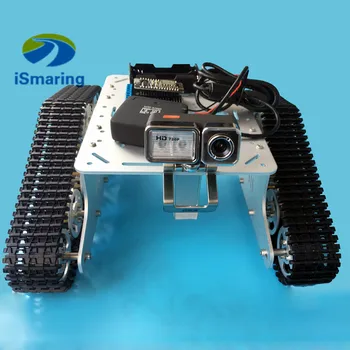 

Official iSmaring RC WiFi Video Robot Tank Car Chassis Remote Control by Android/ios APP RC Track T300 From NodeMCU ESP8266 Kit