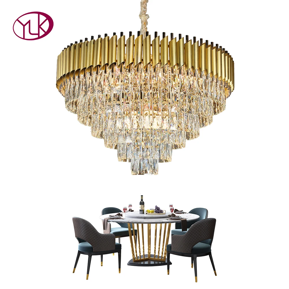 

Youlaike Modern Chandelier Lighting For Dining Room Luxury Living Room Chains Crystal Lamp Design Black Home LED Cristal Lustre