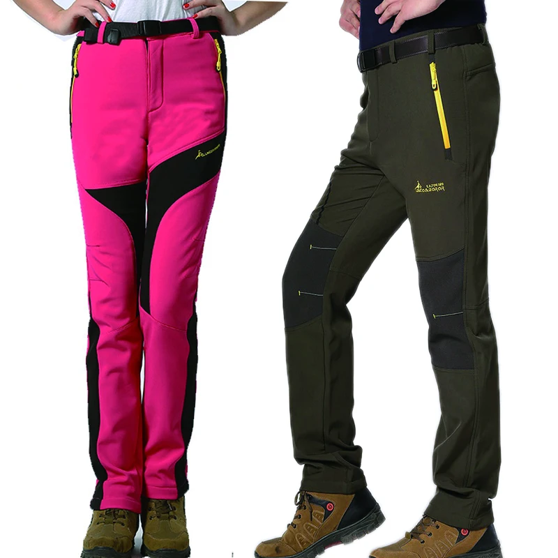 New2018 Модные женские/мужские зимние теплые флисовые длинные брюки Империя водостойкие ветрозащитные мягкие оболочки длинные брюки вышивка
