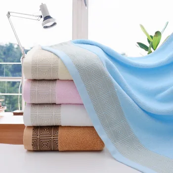 

100% Cotton Oversized Large Beach Towel Pool Towel Easy Care Maximum Softness Absorbency 70cmx140cm bath towel bathrobe-400g