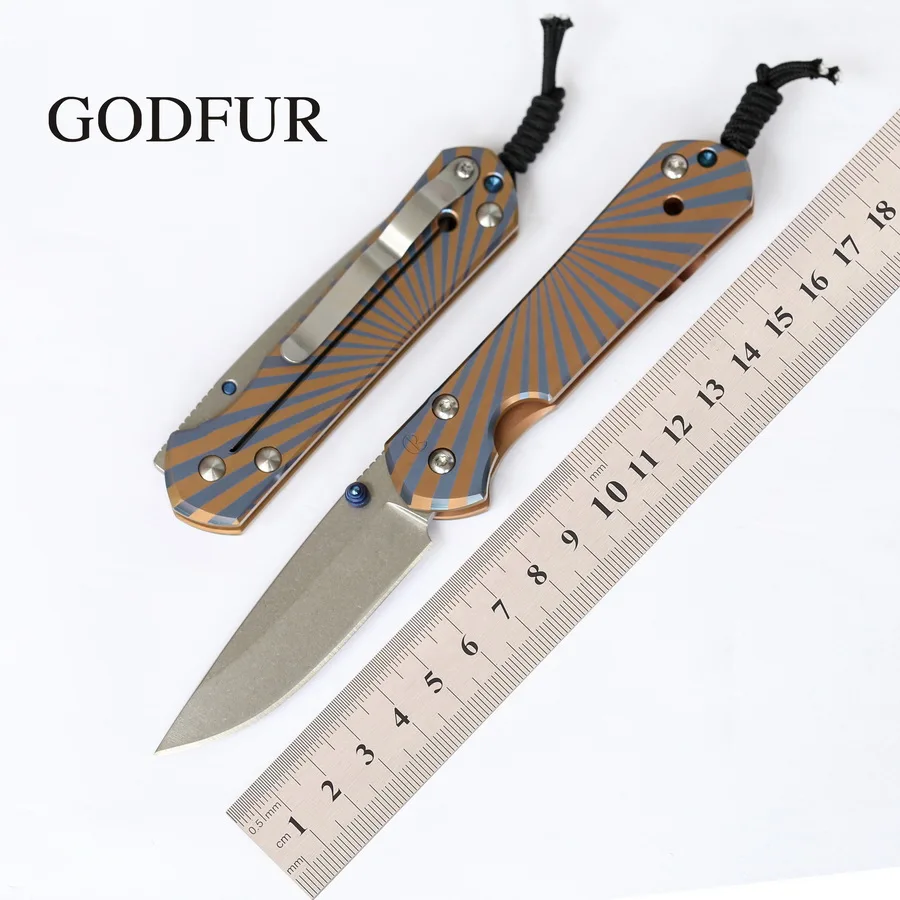 

GODFUR Small Sebenza 21 Folding Knife VG10 Blade Titanium Handle Utility Outdoor Camping Hunting Fishing Survival Pocket Knives