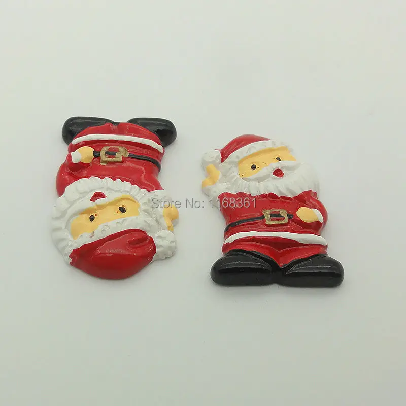 1pcs/lot resin flat back hailed Christmas father 29mm Cabochons Hair Bow Center DIY Christmas decration C111-4