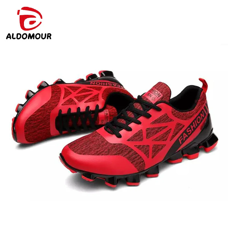 

ALDOMOUR Men's Sport Sneakers Men Comfortable Sports Outdoor Running Shoes 2018 Newest Male Breathable Footwear for Men Lace-Up
