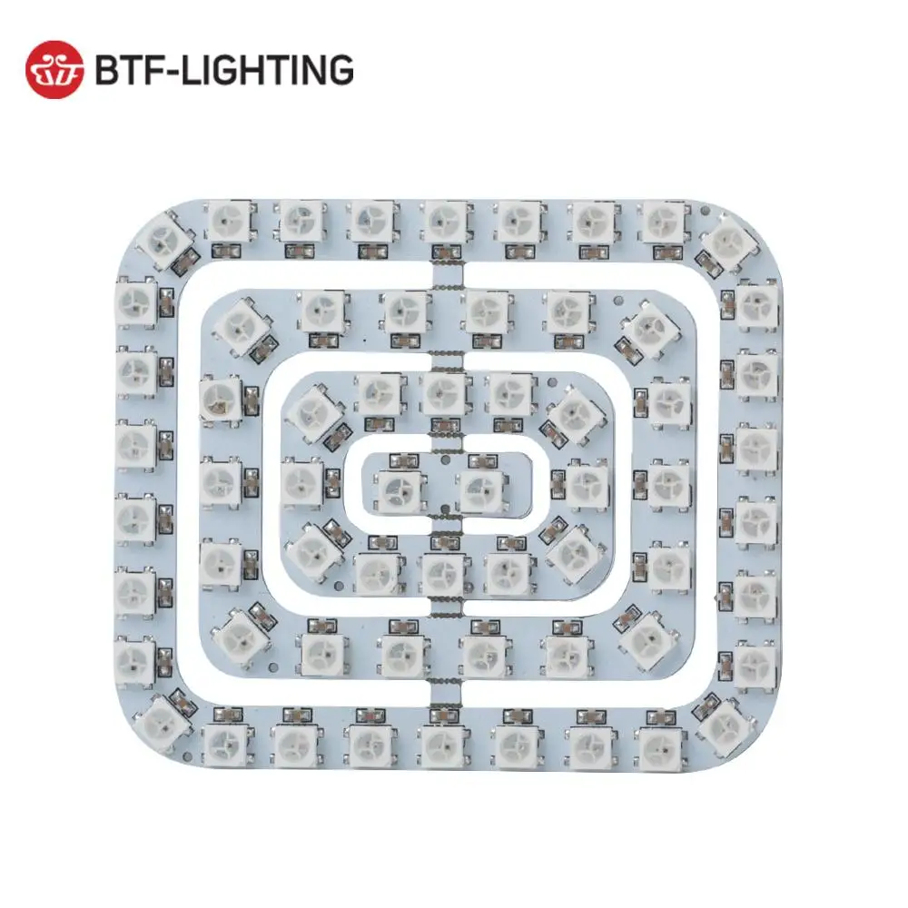 WS2812B SMD5050 RGB светодиодный экран прямоугольной Пиксельной панели 4 прямоугольника 62 светодиодный s полноцветный сон цифровой индивидуально адресуемый DC5V