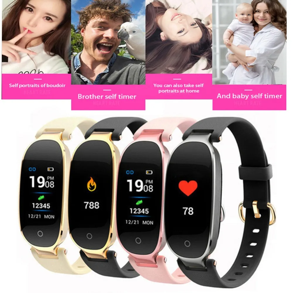 Smart Watch Wristbands Band Color Fitness Bracelet Waterproof Female Sports Heart Rate Tracker Man Woman Watches