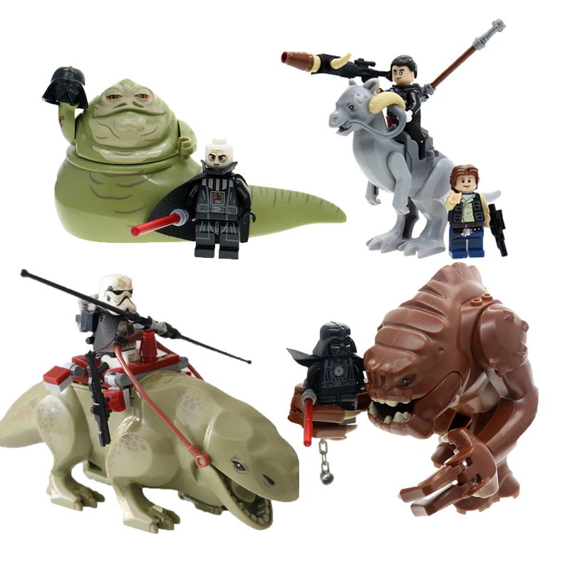 

Legoeds Star War Big Figures Han Solo Tauntaun With Saddle Dewback Desert Jabba&Darth Vader Building Blocks Children Gift Toy