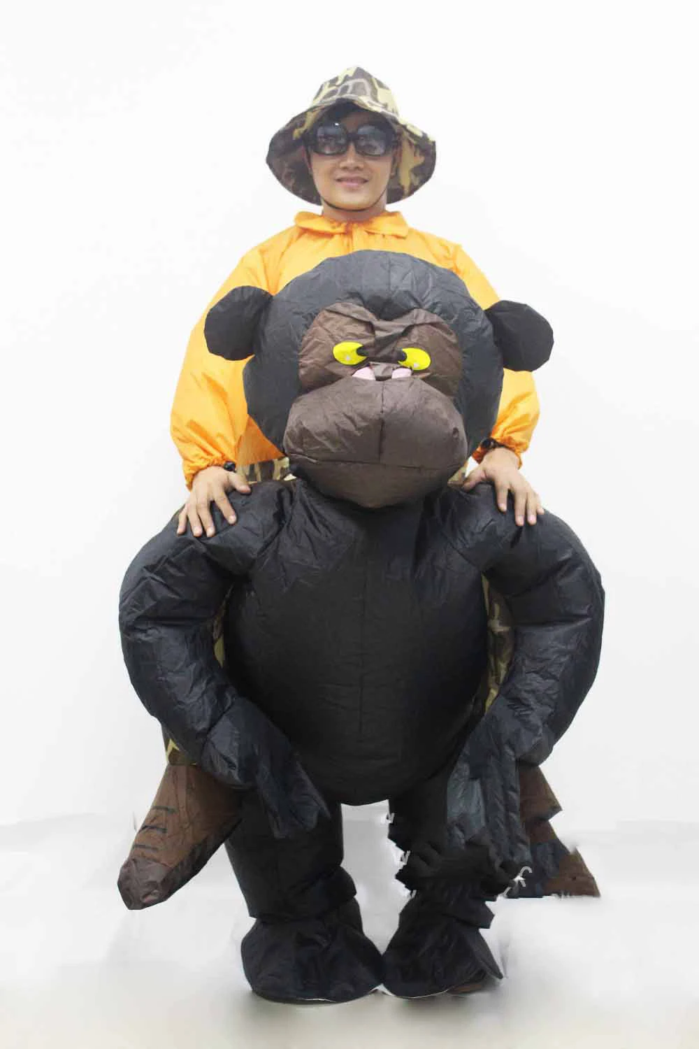 

2019 New Women/Men Riding Inflatable Gorilla Costume Chimpanzee Halloween Cosplay Funny Inflatable Costume Monkey Costume