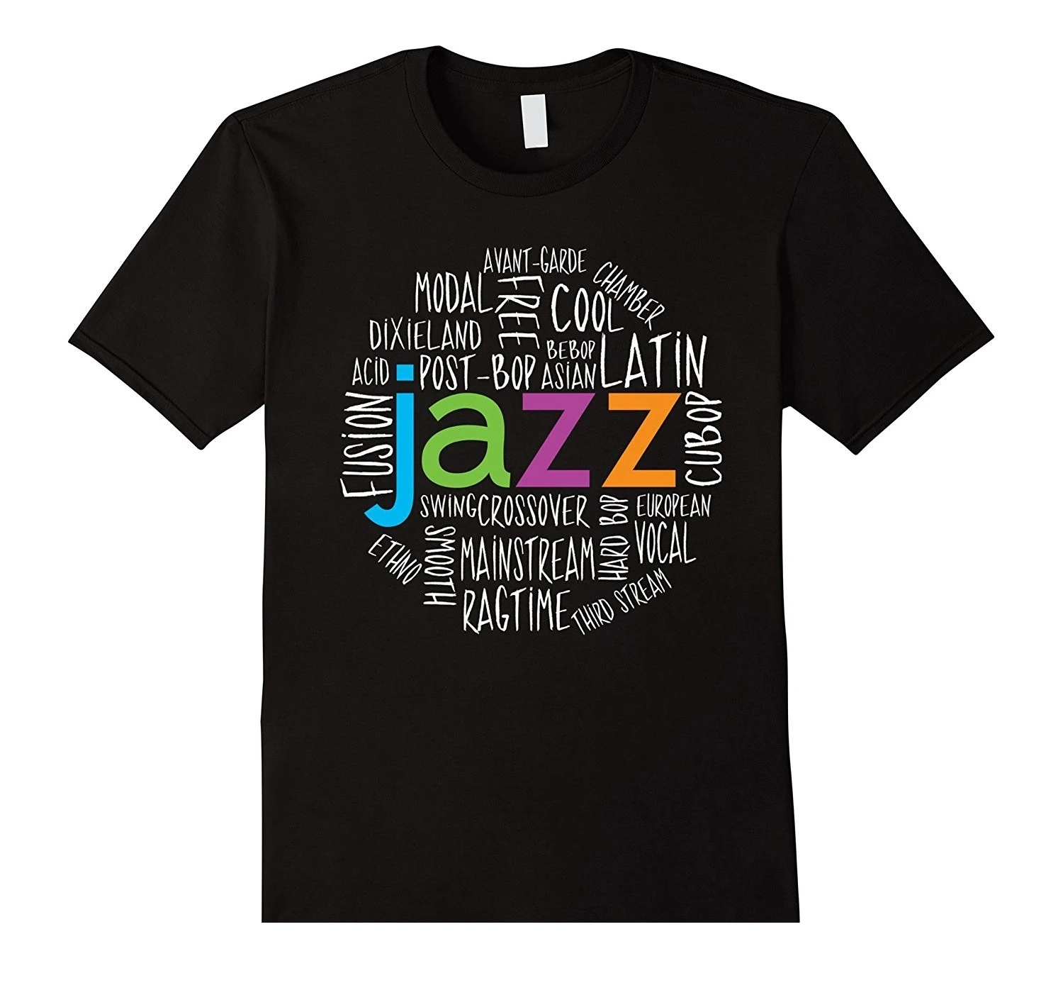 

2019 New Pure Cotton Short Sleeves Hip Hop Fashion Mens T-shirt Jazz Genres Fun T-shirt