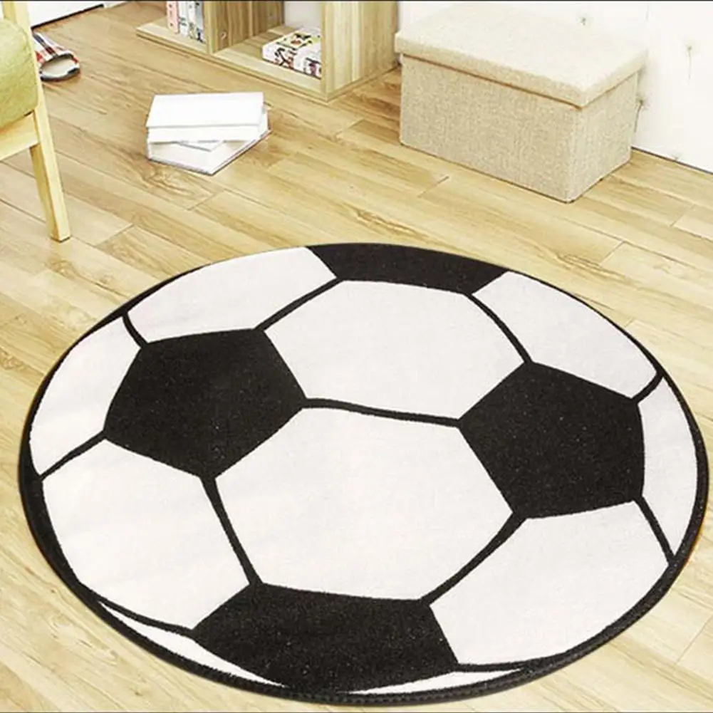 Creative Round Football Carpet Anti Slip Children Kid Boy Bedroom Rug