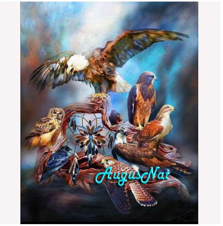 Алмазная картина eagles на холсте птицы настенное искусство Декор совы Стразы