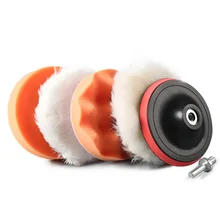 Автомобиль красота полировальный диск самоклеящаяся шерсть колесо шар из шерсти плоский губчатый круг волна губчатая тарелка 6 дюймов 7 дюймов