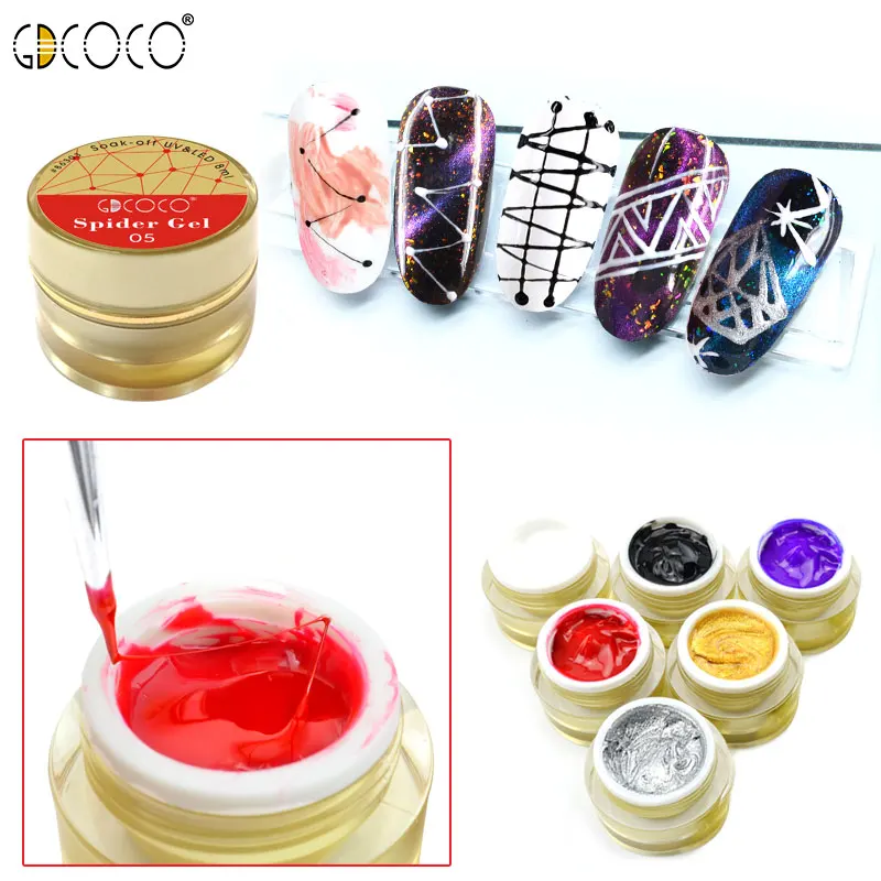 

GDCOCO 3D Drawing Gel Soak off UV LED 3D Modeling Gel DIY Nail Design Easy to Use Line to Line Paint Sculpture Gel Varnish