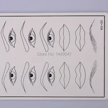 10 шт. для бровей губ татуировка практике кожи для татуировки начинающих и татуировки практике кожи для постоянного Макияж