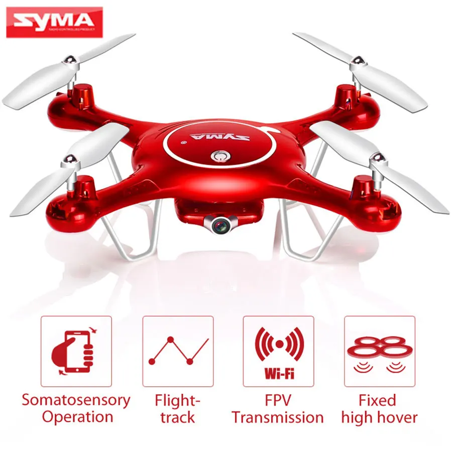 

SYMA X5UW Drone 2.4G 4-CH 6-Axis Quadcopter With 2MP FPV WIFI Camera Multifunction RC Helicopter Children toys