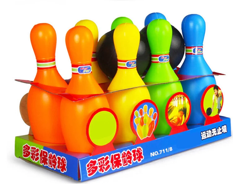 12PCS Set Baby Educational Toys Large Bowling Balls Toy Child Sports