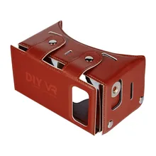 DIY VR 1.0 Virtual Reality Glasses DIY PU Leather Cardboard 3D VR Box Glasses Headset Universal for Android iOSSmart Phones