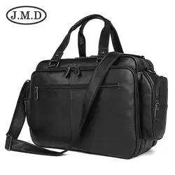 JMD 100% натуральная кожа Мода туристические, ручные сумки Сумка для ноутбука Duffel сумки через плечо курьерские сумка Сумки портфели 7150B