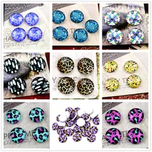 Горячая 20 шт 9 Стиль 12 мм ручной работы фото стеклянные кабошоны