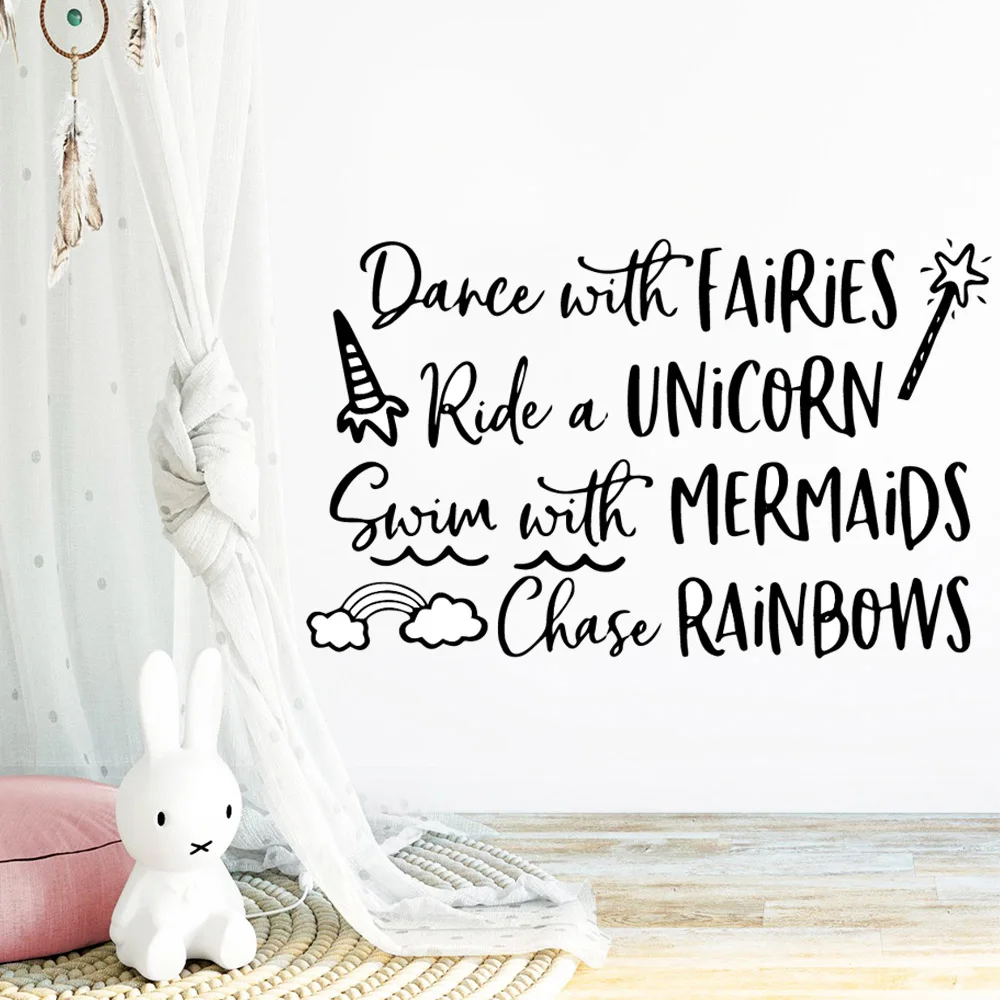 

American-Style dance,ride,swim and chase Home Decorations Pvc Decal Kids Room Nature Decor Mural Poster