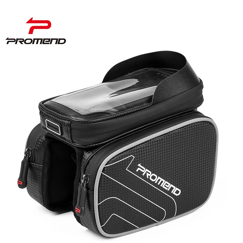 

PROMEND Waterproof Cycling Bag Bicycle Mtb Tube Bag Bike Frame Pannier Cycling Bags Pouch Touchscreen 6.2 Inch Phone Holder Case