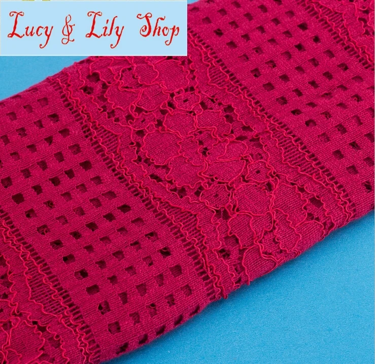 

3 Colors available geometric claret-red high quality lace fabrics corded french lace fabric 80% cotton 2 yards per lot free post