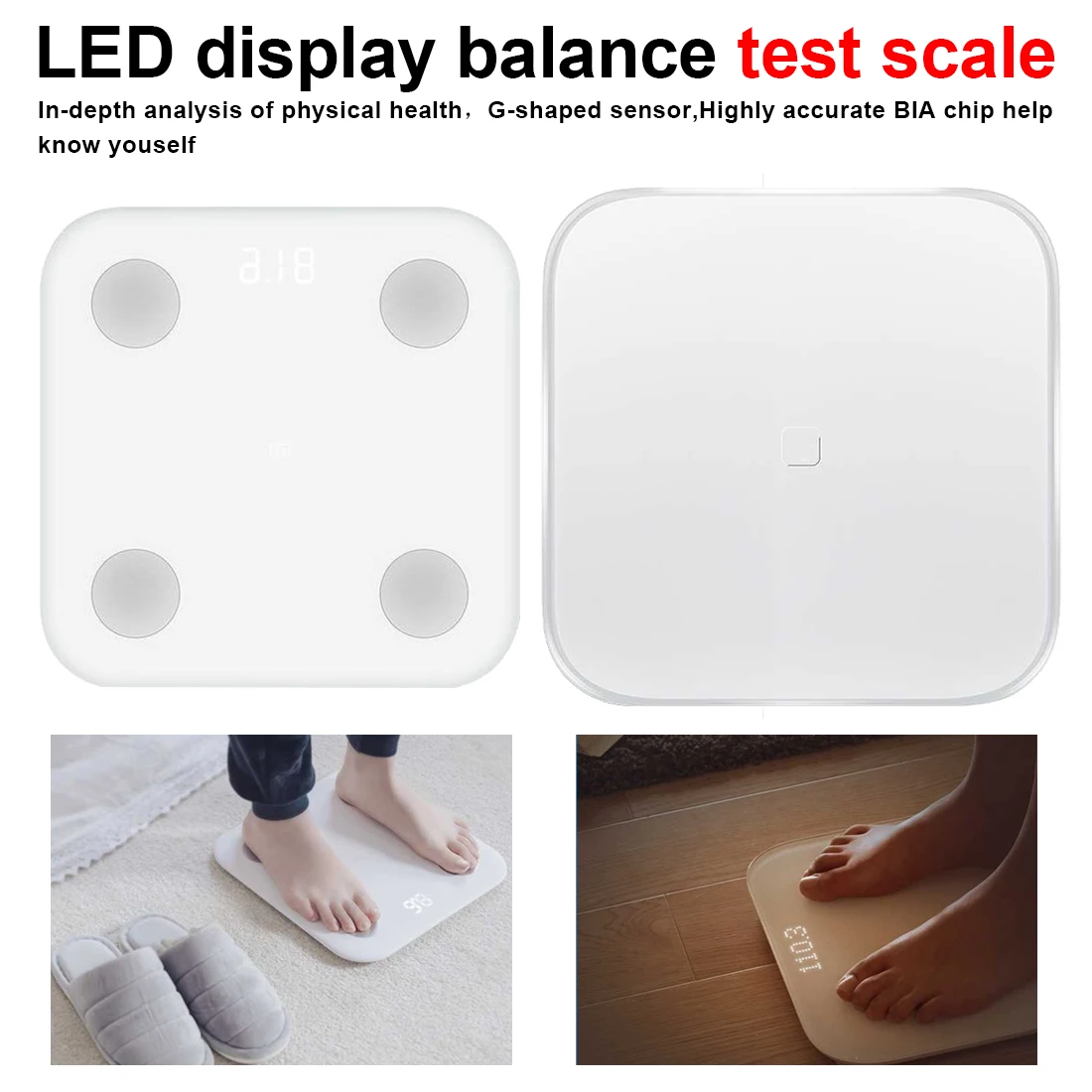 

Health Weight Weighing Scale LED Display Balance Test Body Date Health Weight Weighing Scale Monitor Smart Body Fat Scale