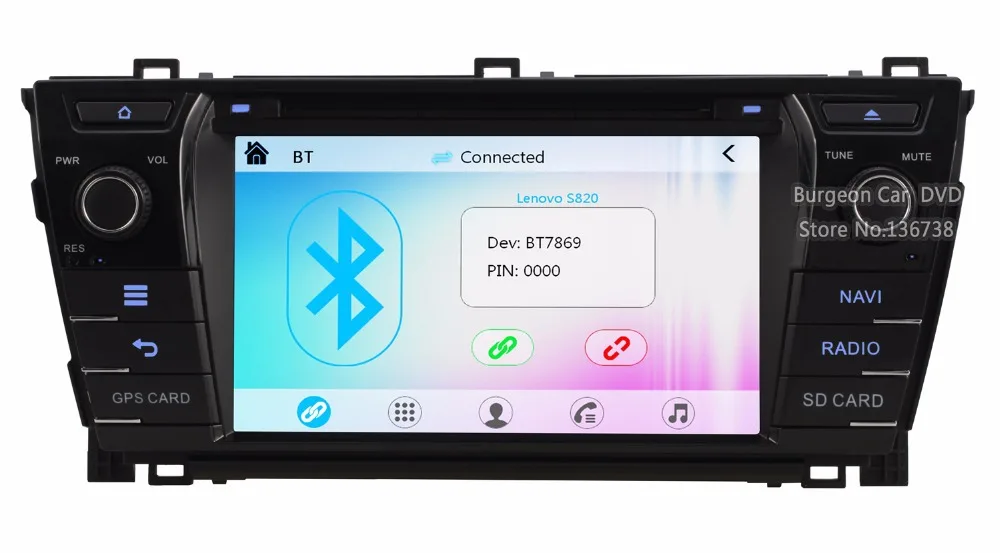 Best HD Touch Screen Car DVD Player for Toyota Corolla 2013 2014 2015  Bluetooth iPhone5 1080P USB Radio Stereo GPS Navigation System 3