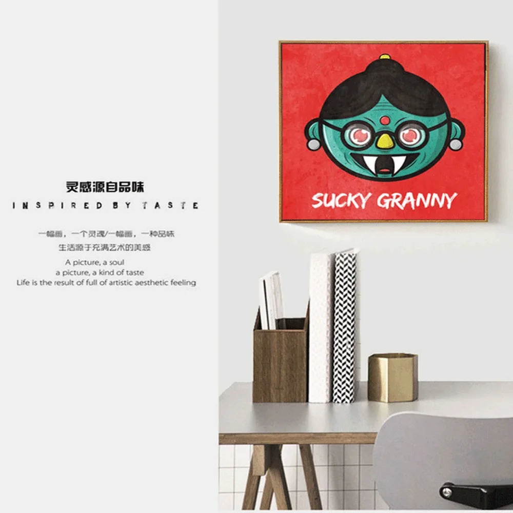 Amerika Kartun Nenek Dengan Kacamata Merah Dan Hijau Koboi Pasang