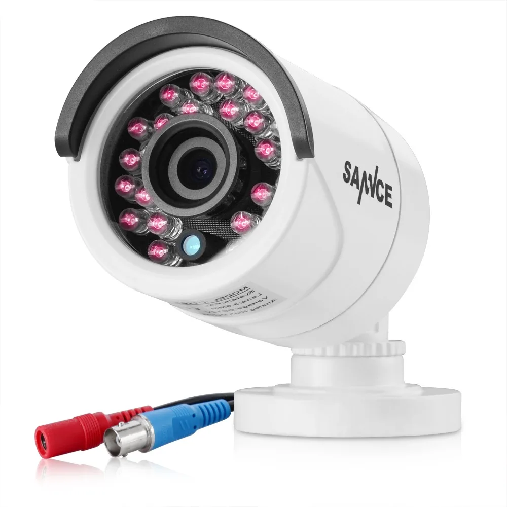SANNCE AHD 720 P 2 шт 1200TVL Пуля CCTV камера люкс 1.0MP Водонепроницаемая ИК ночного видения