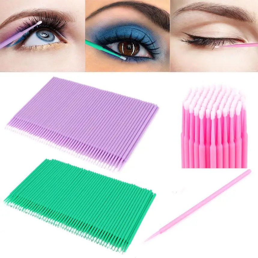 

2019 New Pro Best price ! 100 pcs Women Makeup Beauty Brushes Multifunction Random color Eyelashes tooth Eyebrow brush Plastic High quality