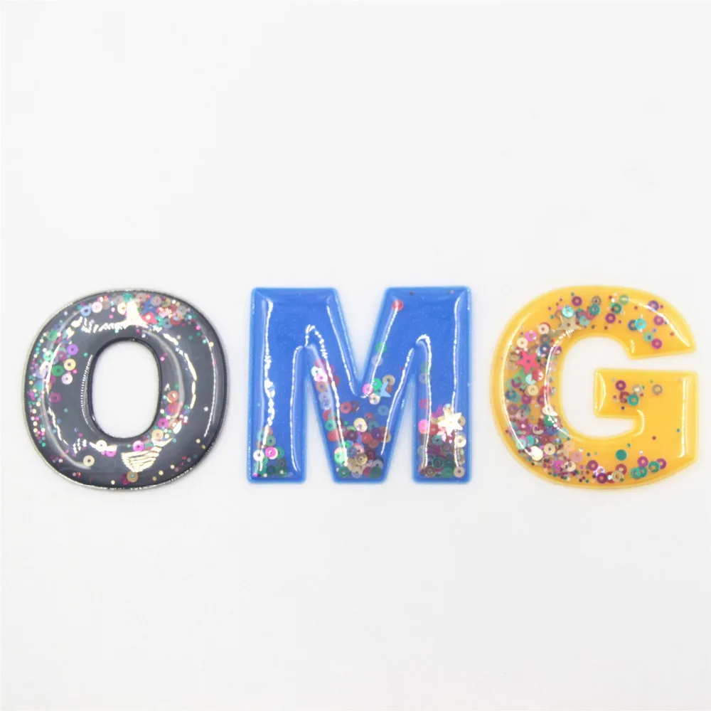 Fancy Patches Iron On Alphabet &quotOMG&quot Letter Patch For Clothing DIY Sequin Letters Accessories New Style Decoration TOP | Дом и сад