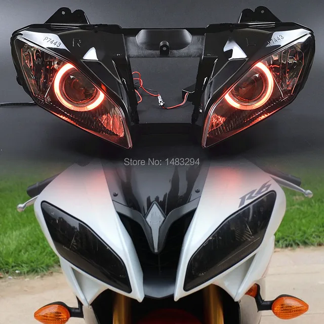 R6 08 15 Red Angel Custom Projector Headlight HID Assembled Headlight