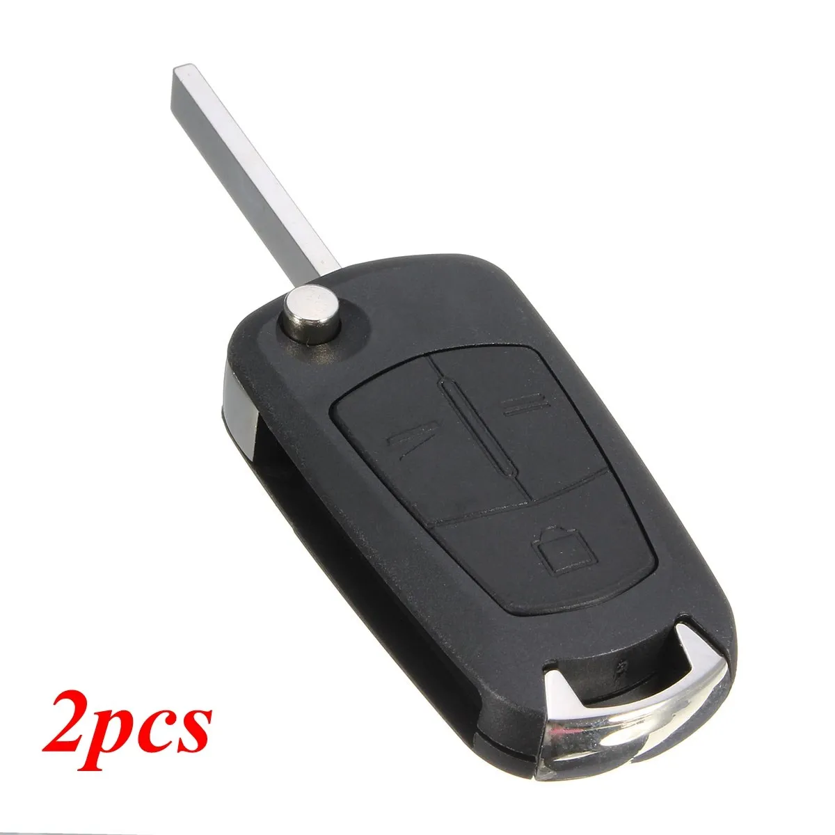 

2Pcs Car Remote Flip Key Fob Uncut Blade 3 Buttons ID46 Chip 433MHz For Vauxhall/Opel Vectra C Signum 2004 2005 2006 2007 2008